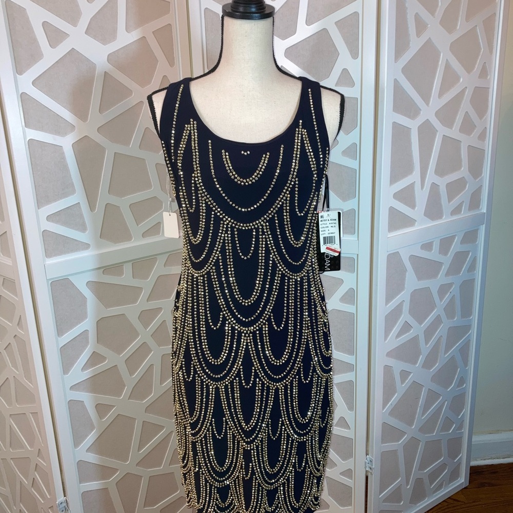 Elegant Black and Gold Women's Dress